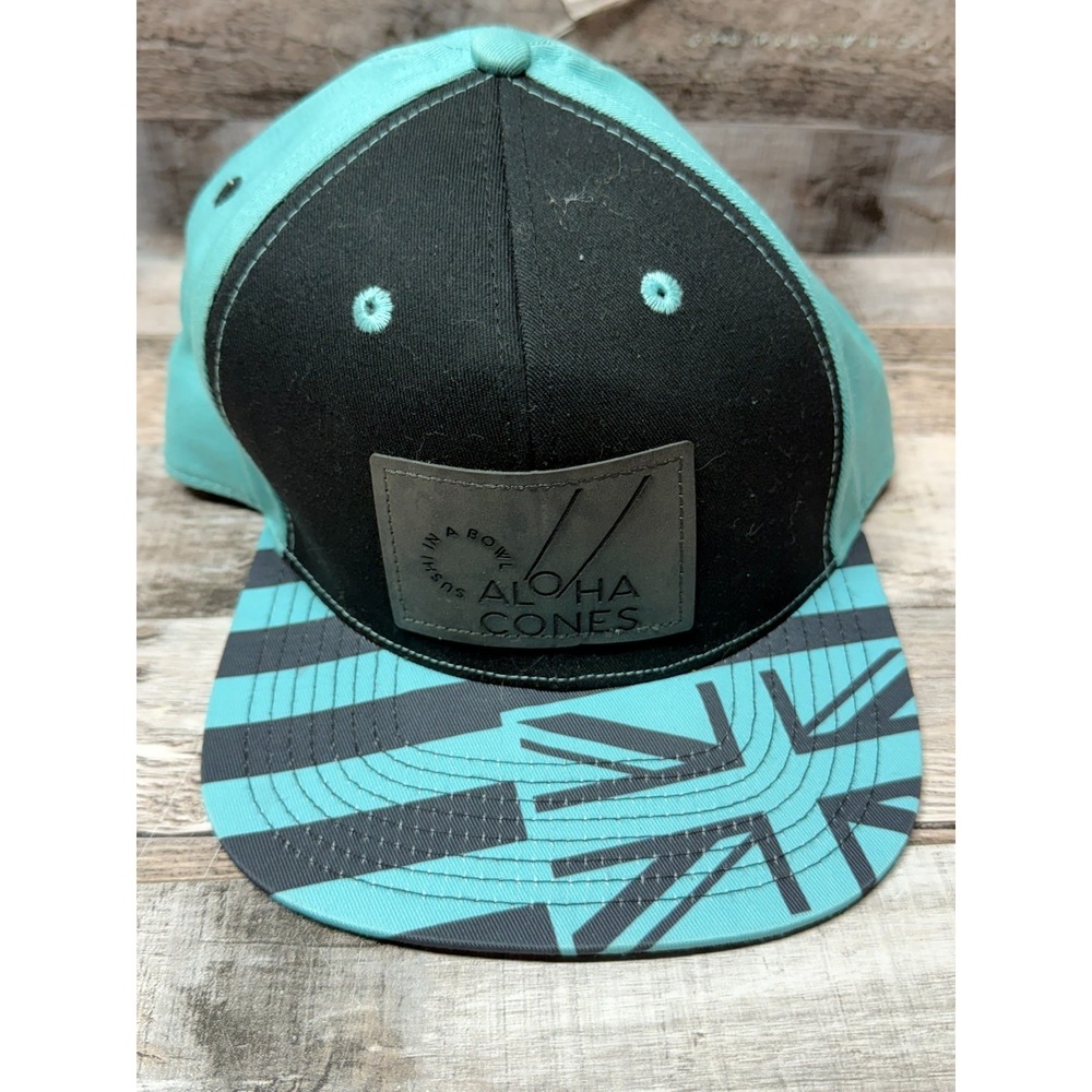 Aloha Cones Sushi in a Bowl Adjsutable Hat Black Blue Snapback